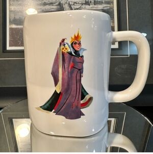Rae Dunn Disney Villains Evil Queen Poison Apple Double Sided Mug Snow White EUC